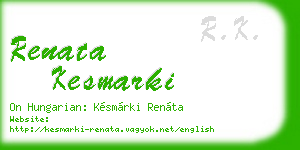 renata kesmarki business card